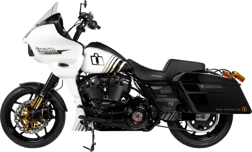 SADDLEMEN Step-Up Seat - Front Tuck-n-Roll - Black - FL '08-'24 808-07B-171 — image 4