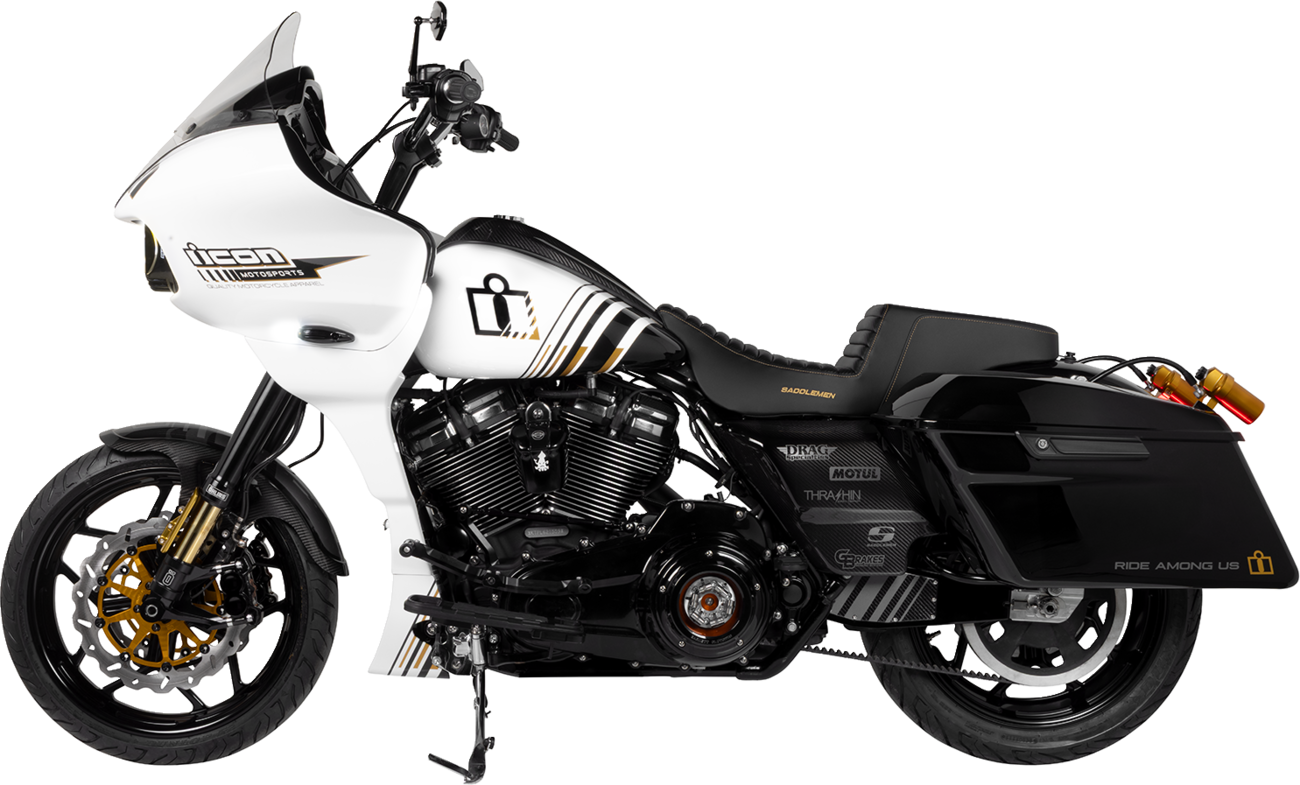 SADDLEMEN Step-Up Seat - Front Tuck-n-Roll - Black - FL '08-'24 808-07B-171 — image 4
