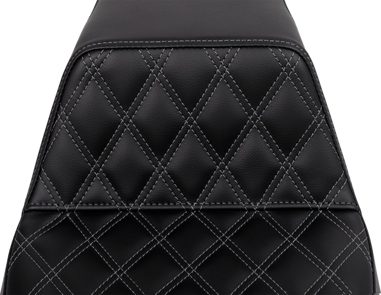 SADDLEMEN Step-Up Seat - Front Lattice Stitch - Dark Gray Stitch - FLH/FLT '08-'23 808-07B-17202 — image 3
