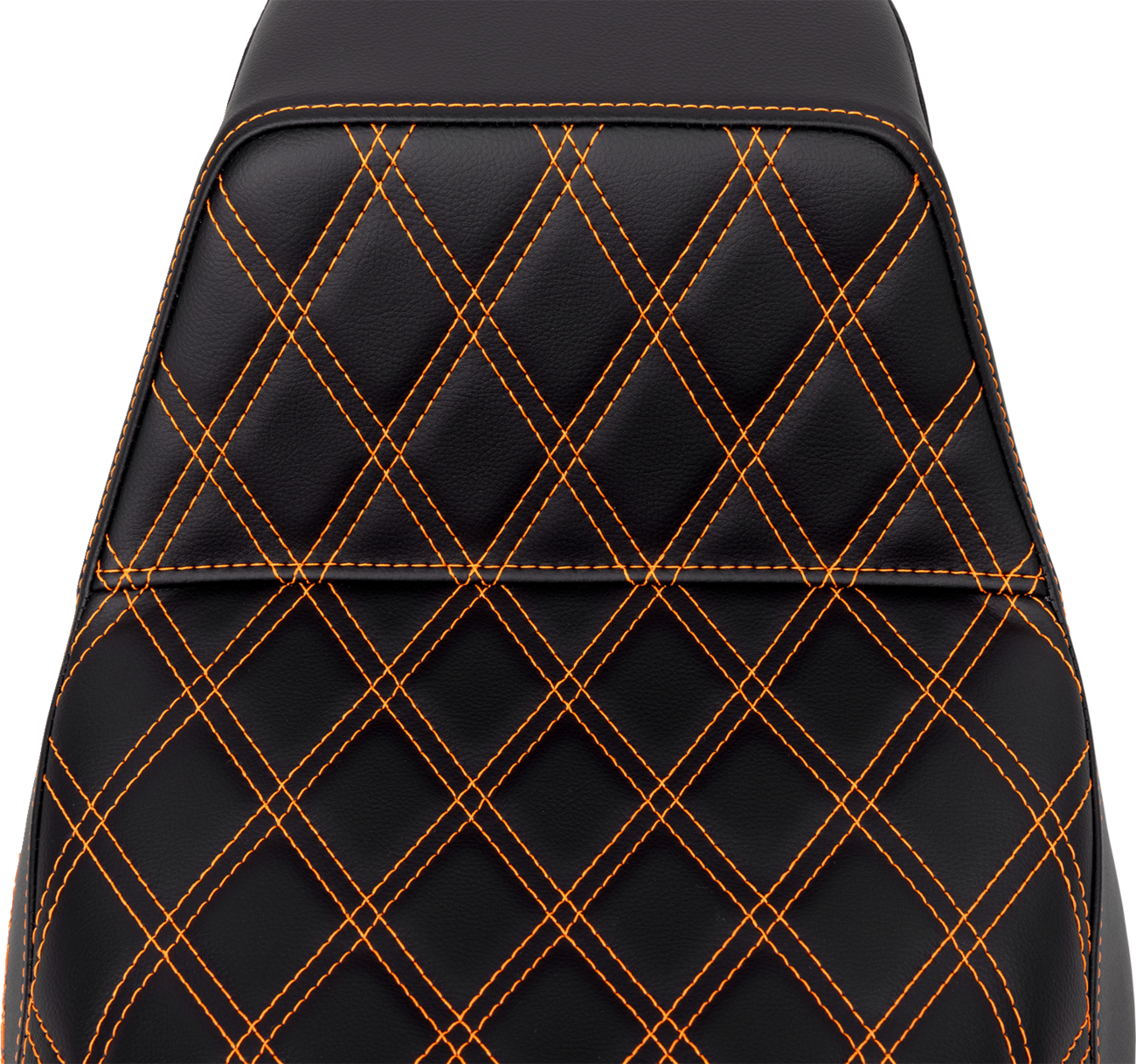 SADDLEMEN Step-Up Seat - Front Lattice Stitch - Orange Stitch - FLH/FLT '08-'23 808-07B-17203 — image 2