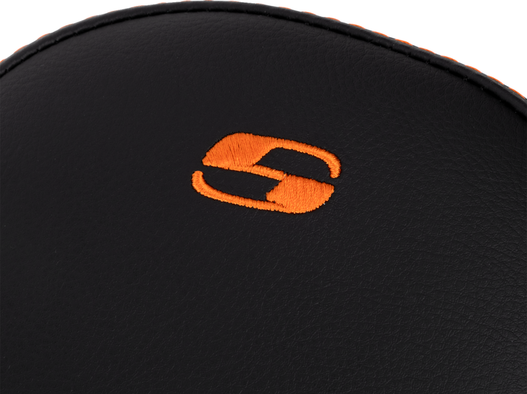SADDLEMEN Step-Up Seat - Front Lattice Stitch - Orange Stitch - FLH/FLT '08-'23 808-07B-17203 — image 3