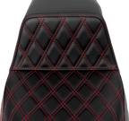 SADDLEMEN Step-Up Seat - Front Lattice Stitch - Red Stitch - FLH/FLT '08-'23 808-07B-17204 — image 3