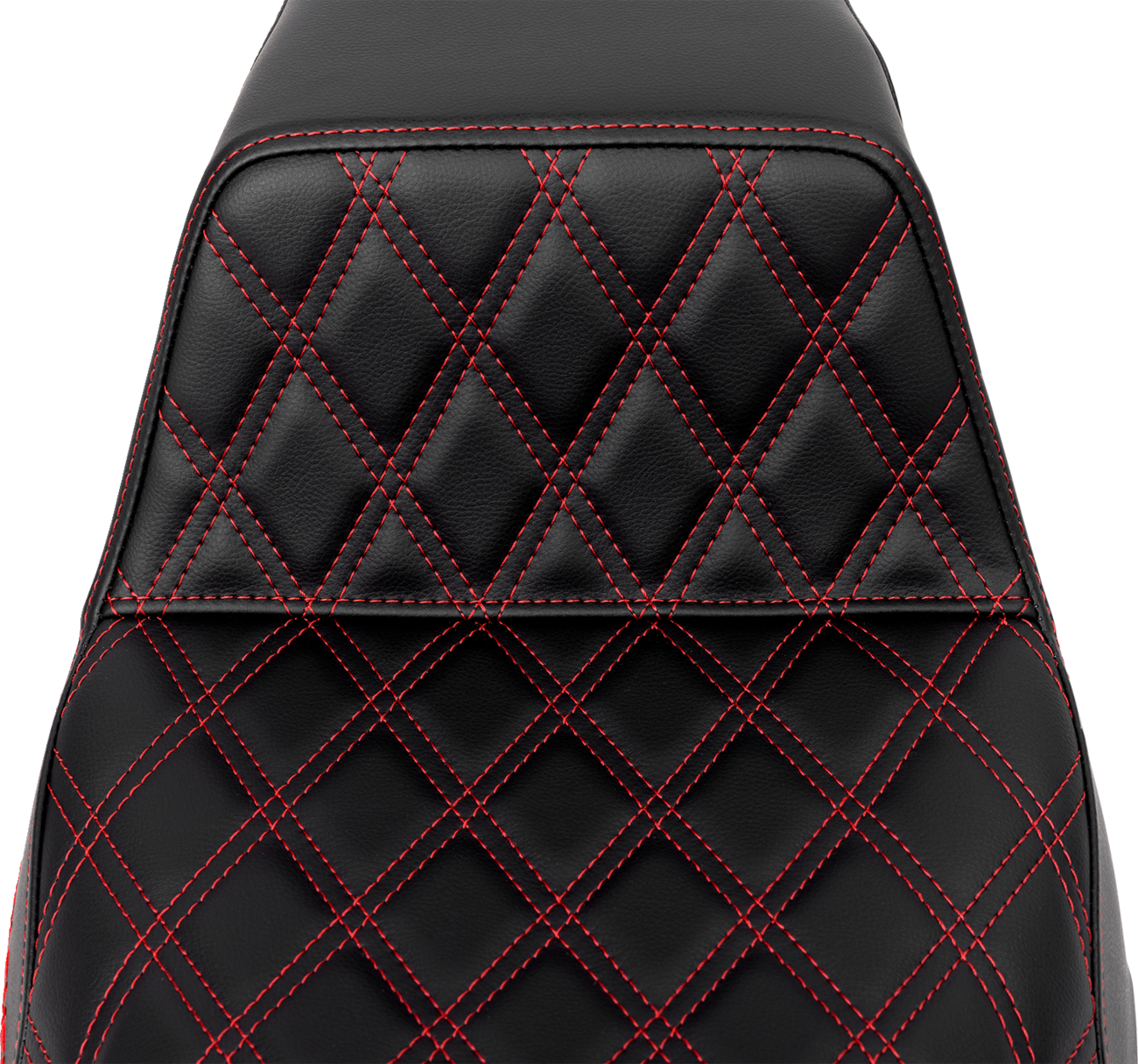 SADDLEMEN Step-Up Seat - Front Lattice Stitch - Red Stitch - FLH/FLT '08-'23 808-07B-17204 — image 3