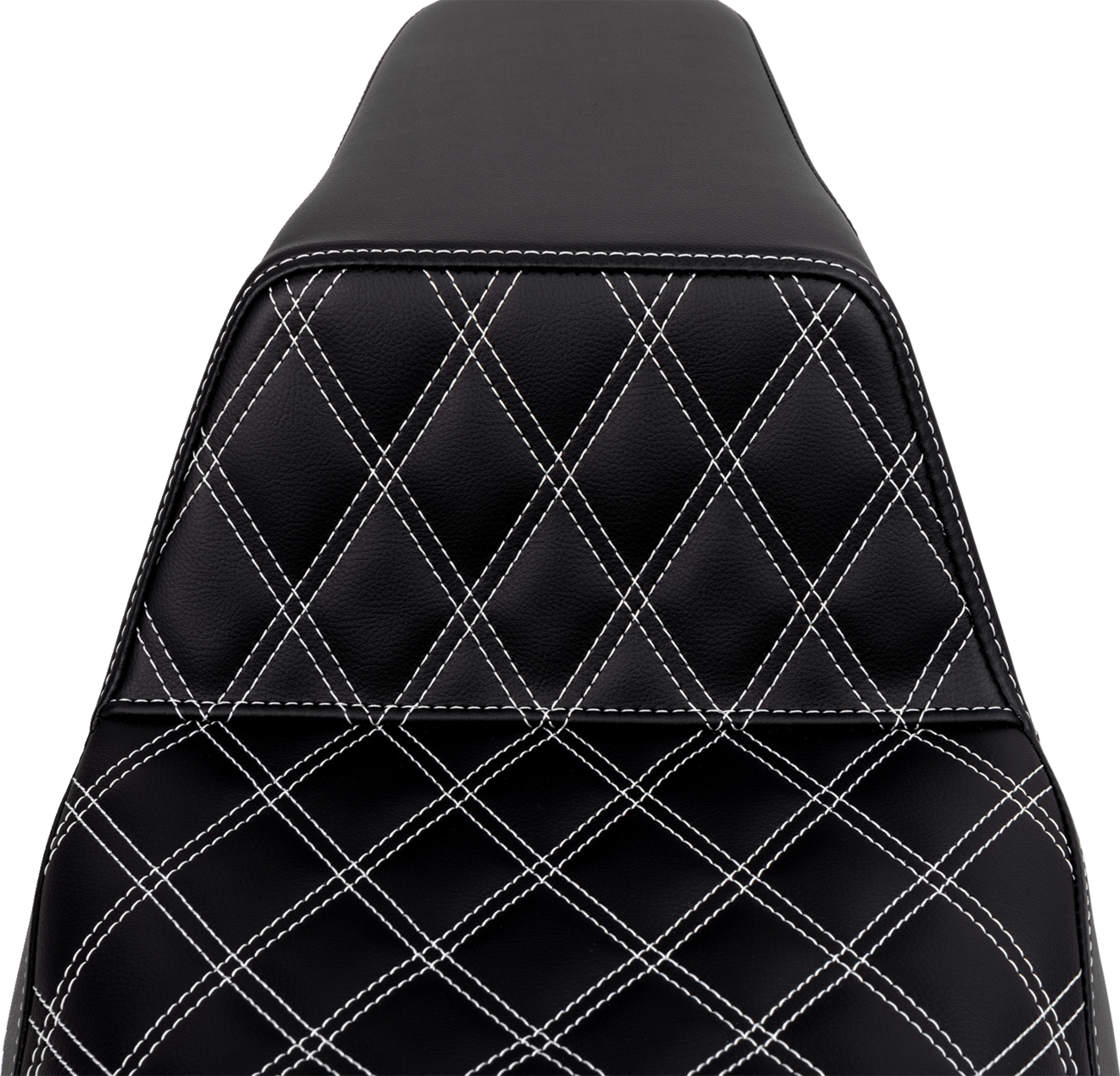 SADDLEMEN Step-Up Seat - Front Lattice Stitch - White Stitch - FLH/FLT '08-'23 808-07B-17206 — image 2