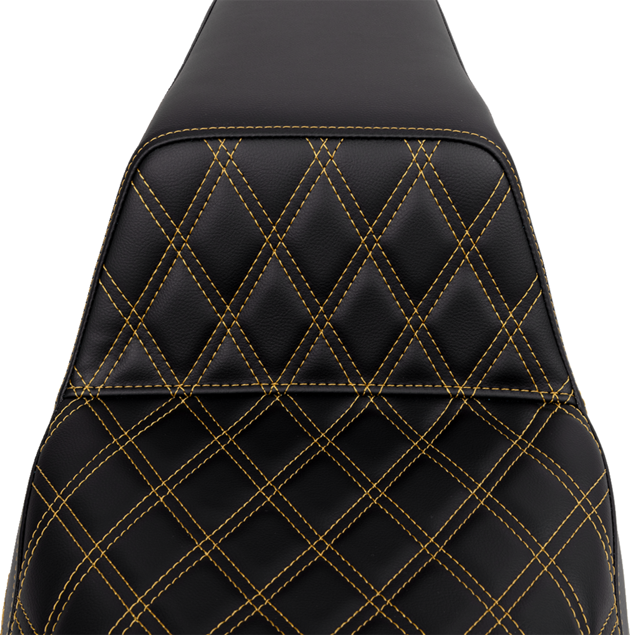 SADDLEMEN Step-Up Seat - Front Lattice Stitch - Gold Stitch - FLH/FLT '08-'23 808-07B-17207 — image 2