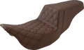 SADDLEMEN Step-Up Seat - Front Lattice Stitch - Brown - FL '08-'24 808-07B-172BR — image 1