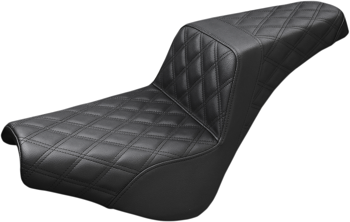 SADDLEMEN Step-Up Seat - Front Lattice Stitch - Brown - FL '08-'24 808-07B-172BR — image 2