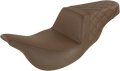 SADDLEMEN Step-Up Seat - Extended Reach - Rear Lattice Stitch - Brown - FL '08-'24 808-07B-173BREX — image 1