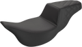 SADDLEMEN Step-Up Seat - Extended Reach - Rear Lattice Stitch - Black - FL '08-'24 808-07B-173E — image 1