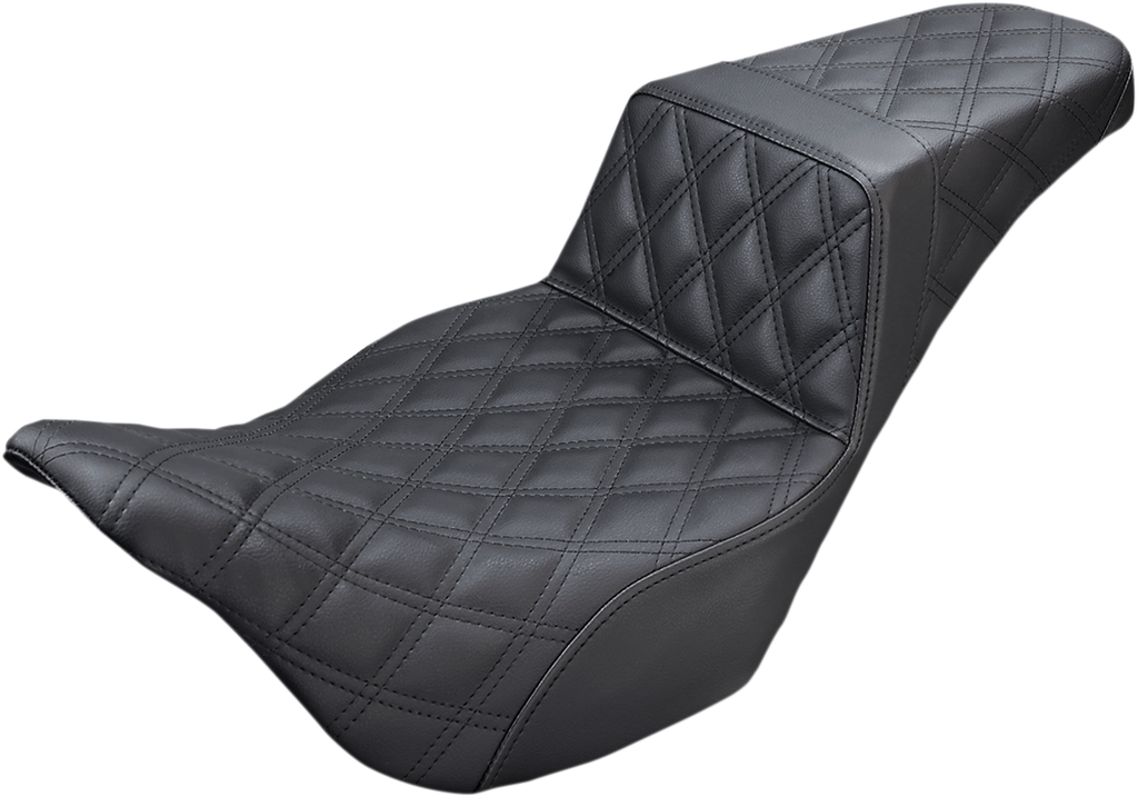 SADDLEMEN Step-Up Seat - Full Lattice Stitch - Black - FL '08-'24 808-07B-175 — image 1