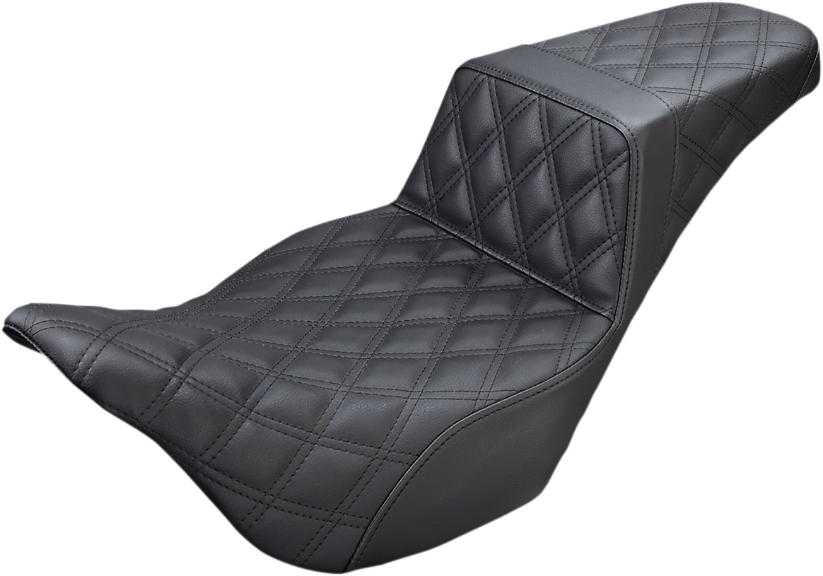 SADDLEMEN Step-Up Seat - Full Lattice Stitch - Black - FL '08-'24 808-07B-175 — image 1