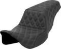 SADDLEMEN Step-Up Seat - Lattice Stitch - Gray Stitch - FLH/FLT '08-'23 808-07B-17502 — image 1