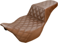 SADDLEMEN Step-Up Seat - Full Lattice Stitch - Brown - FL '08-'24 808-07B-175BR — image 1