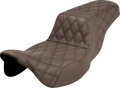 SADDLEMEN Step-Up Seat - Extended Reach - Full Lattice Stitch - Brown - FL '08-'24 808-07B-175BREX — image 1