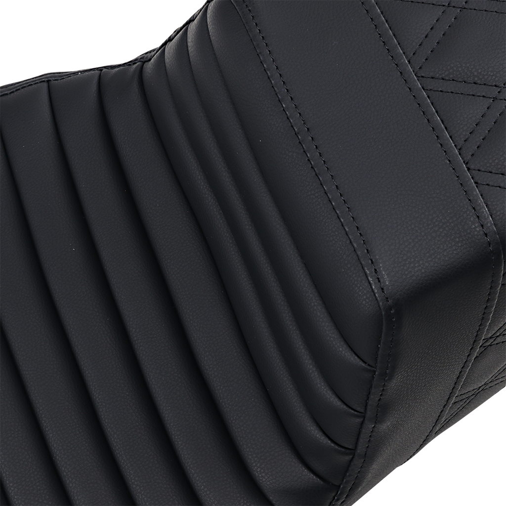 SADDLEMEN Step-Up Seat - Front Tuck-n-Roll/Rear Lattice Stitch - Black - FL '08-24 808-07B-176 — image 2
