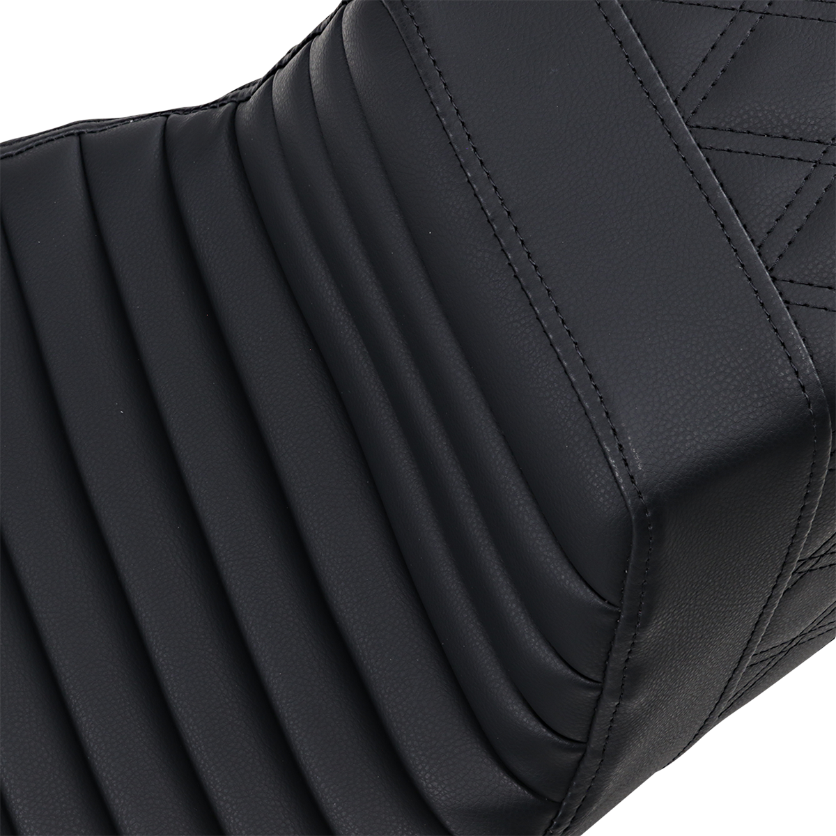 SADDLEMEN Step-Up Seat - Front Tuck-n-Roll/Rear Lattice Stitch - Black - FL '08-24 808-07B-176 — image 2