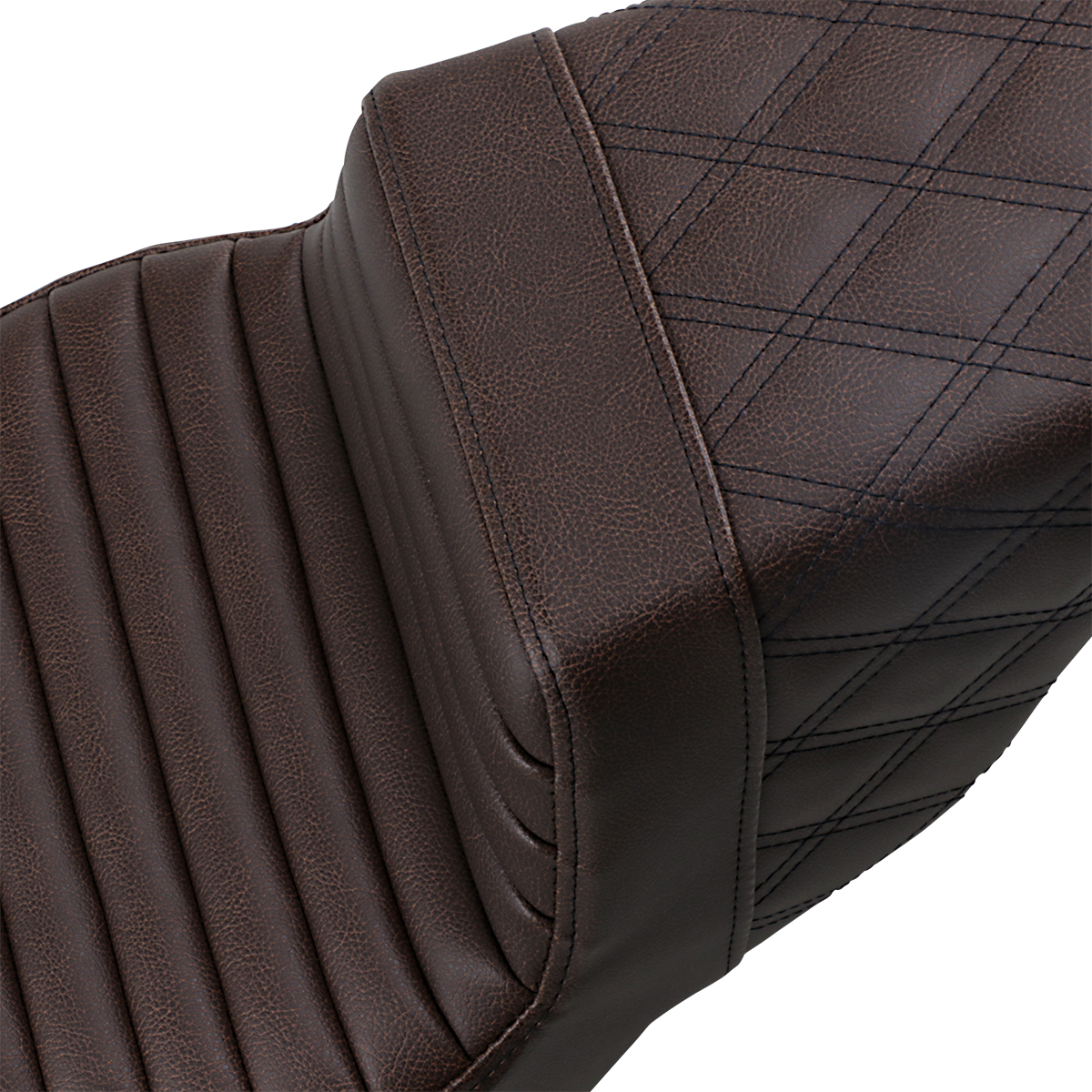 SADDLEMEN Step-Up Seat - Front Tuck-n-Roll/Rear Lattice Stitch - Brown - FL '08-'24 808-07B-176BR — image 3
