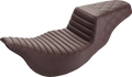 SADDLEMEN Step-Up Seat - Extended Reach - Front Tuck-n-Roll/Rear Lattice Stitch - Brown - FL '08-'24 808-07B-176BREX — image 1