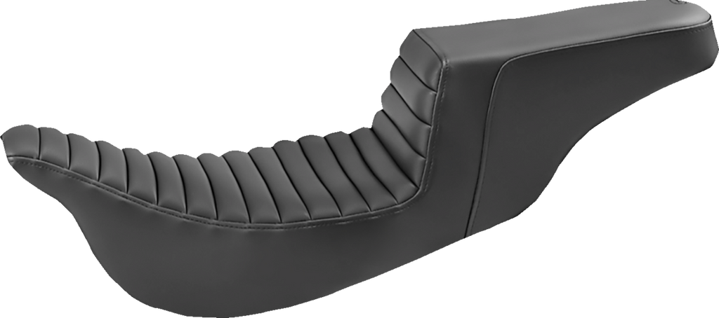 SADDLEMEN Step-Up Seat - Extended Reach - Front Tuck-n-Roll/Rear Lattice Stitch - Black - FL '08-'24 808-07B-176E — image 3