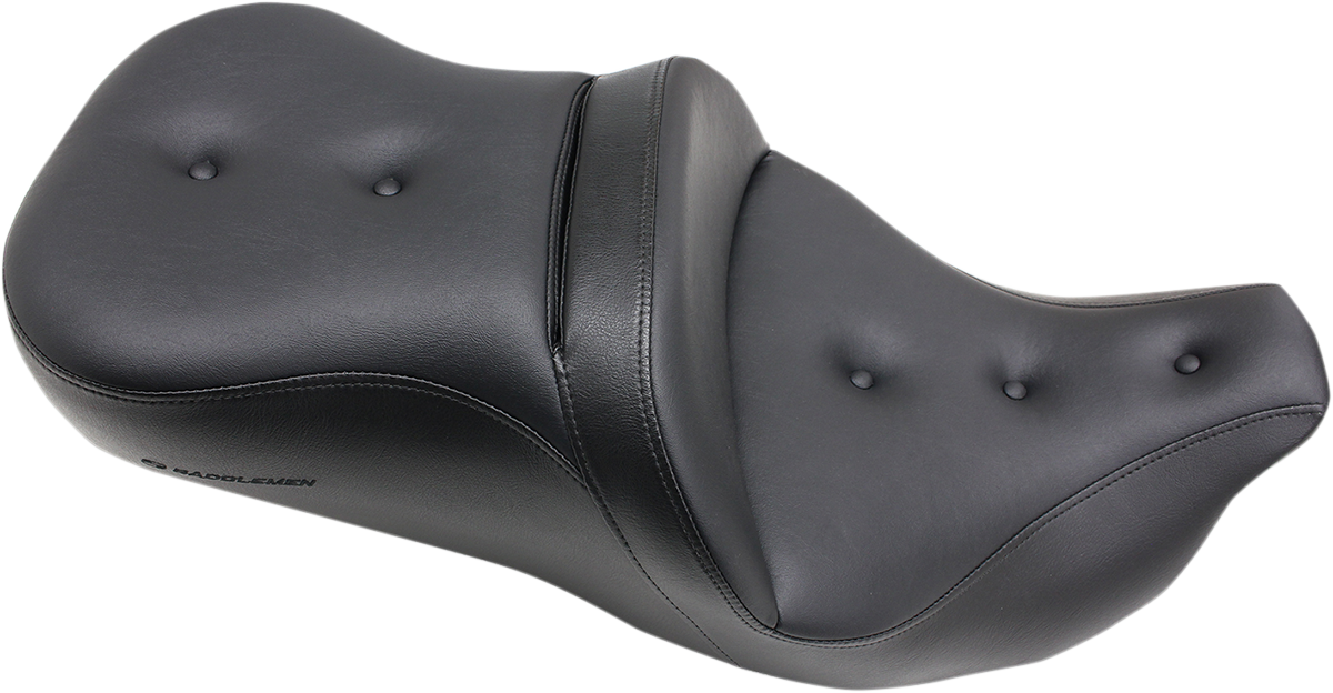 SADDLEMEN Pillow-Top Roadsofa™ Seat - with Backrest - Black - FLH/FLT '08-'24 808-07B-181 — image 3
