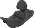 SADDLEMEN Pillow-Top Roadsofa™ Seat - with Backrest - Black - FLH/FLT '08-'24 808-07B-181BR — image 1