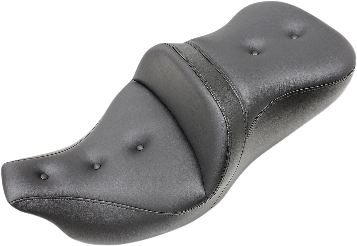 SADDLEMEN Roadsofa™ Seat - Pillow Top - with Backrest - Black - FLH/FLT '09-'24 808-07B-181TBR — image 2