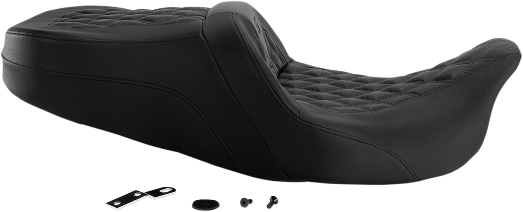 SADDLEMEN Roadsofa™ Seat - Full Lattice Stitch - without Backrest - FLT/FLH '08-'24 808-07B-182 — image 2