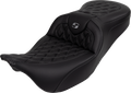 SADDLEMEN Roadsofa™ Seat - with Backrest - Dark Gray Stitch - FL '08-'23 808-07B-182B2 — image 1