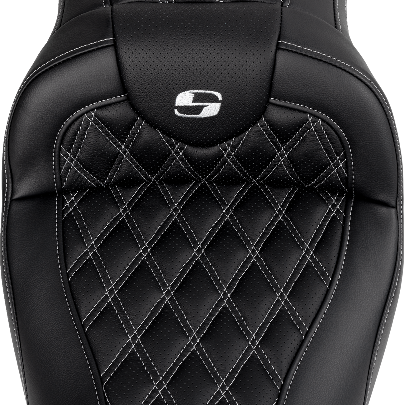 SADDLEMEN Roadsofa™ Seat - with Backrest - Silver Stitch - FL '08-'23 808-07B-182B5 — image 3