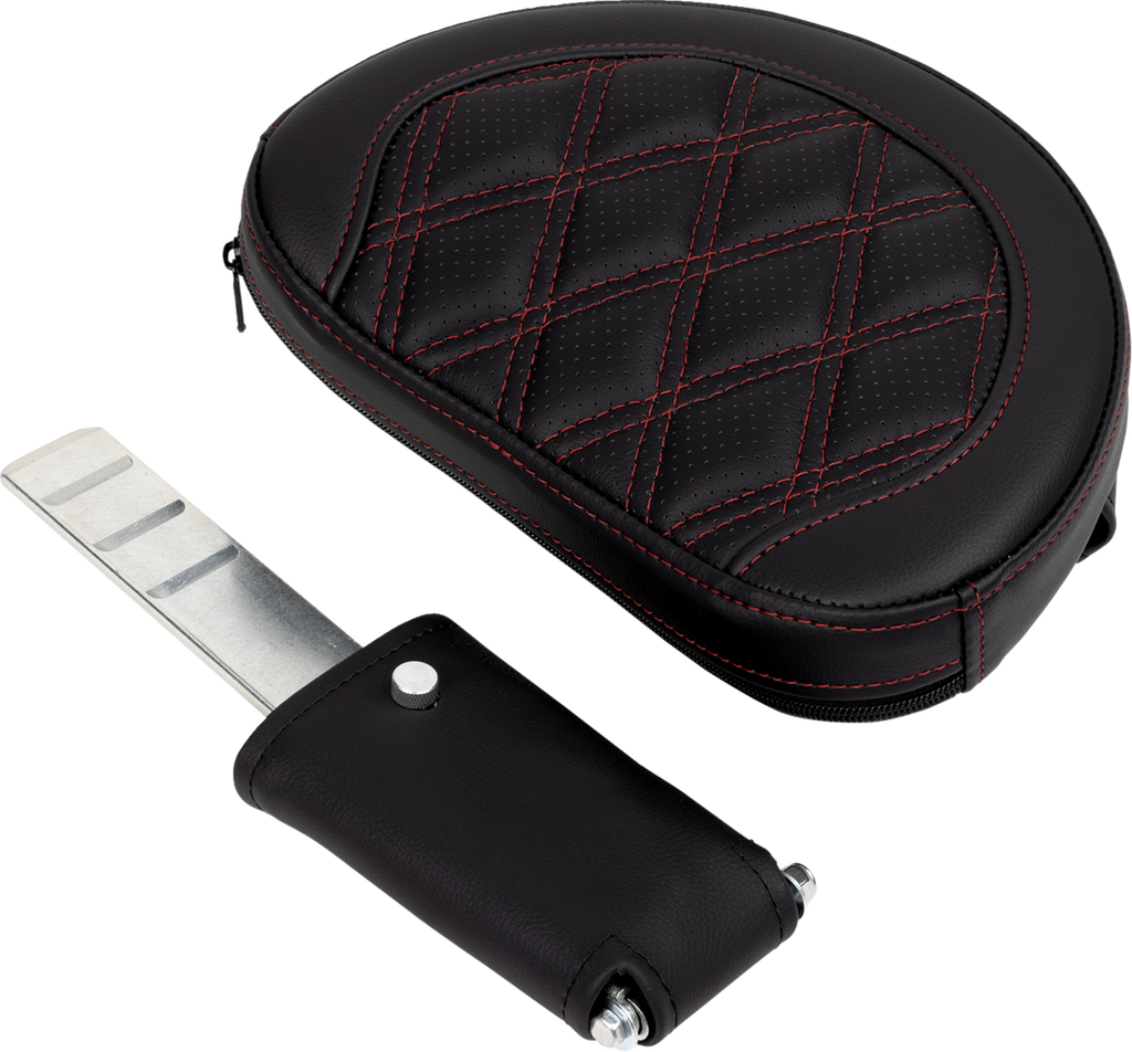 SADDLEMEN Roadsofa™ Seat - with Backrest - Wine Berry Stitch - FL '08-'23 808-07B-182B8 — image 5