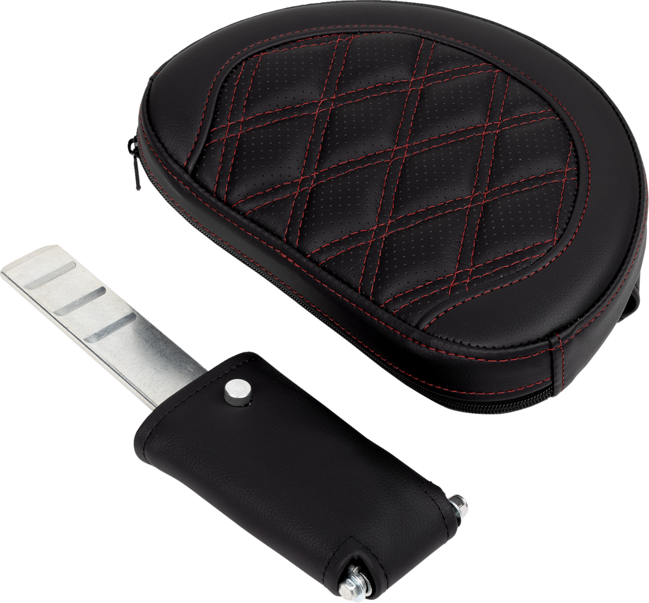 SADDLEMEN Roadsofa™ Seat - with Backrest - Wine Berry Stitch - FL '08-'23 808-07B-182B8 — image 5