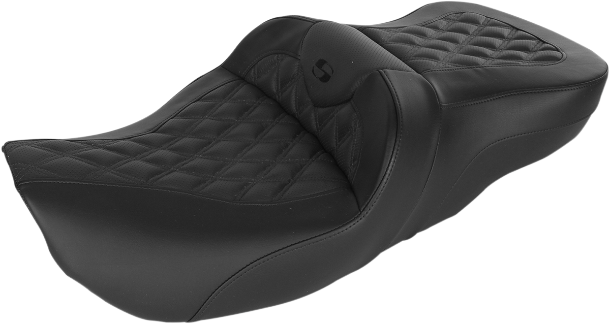 SADDLEMEN Roadsofa™ Seat - Full Lattice Stitch - with Backrest - FL '08-'24 808-07B-182BR — image 2
