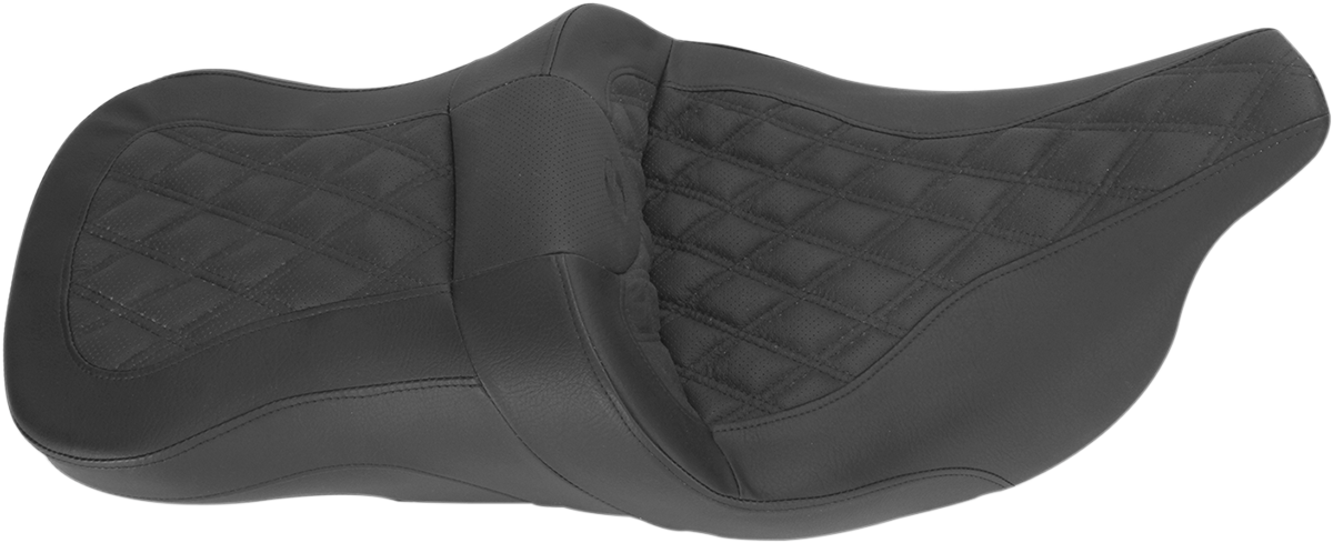 SADDLEMEN Roadsofa™ Seat - without Backrest - Full Lattice Stitch - Heated - FLH/FLT '08-'24 808-07B-182HCT — image 6