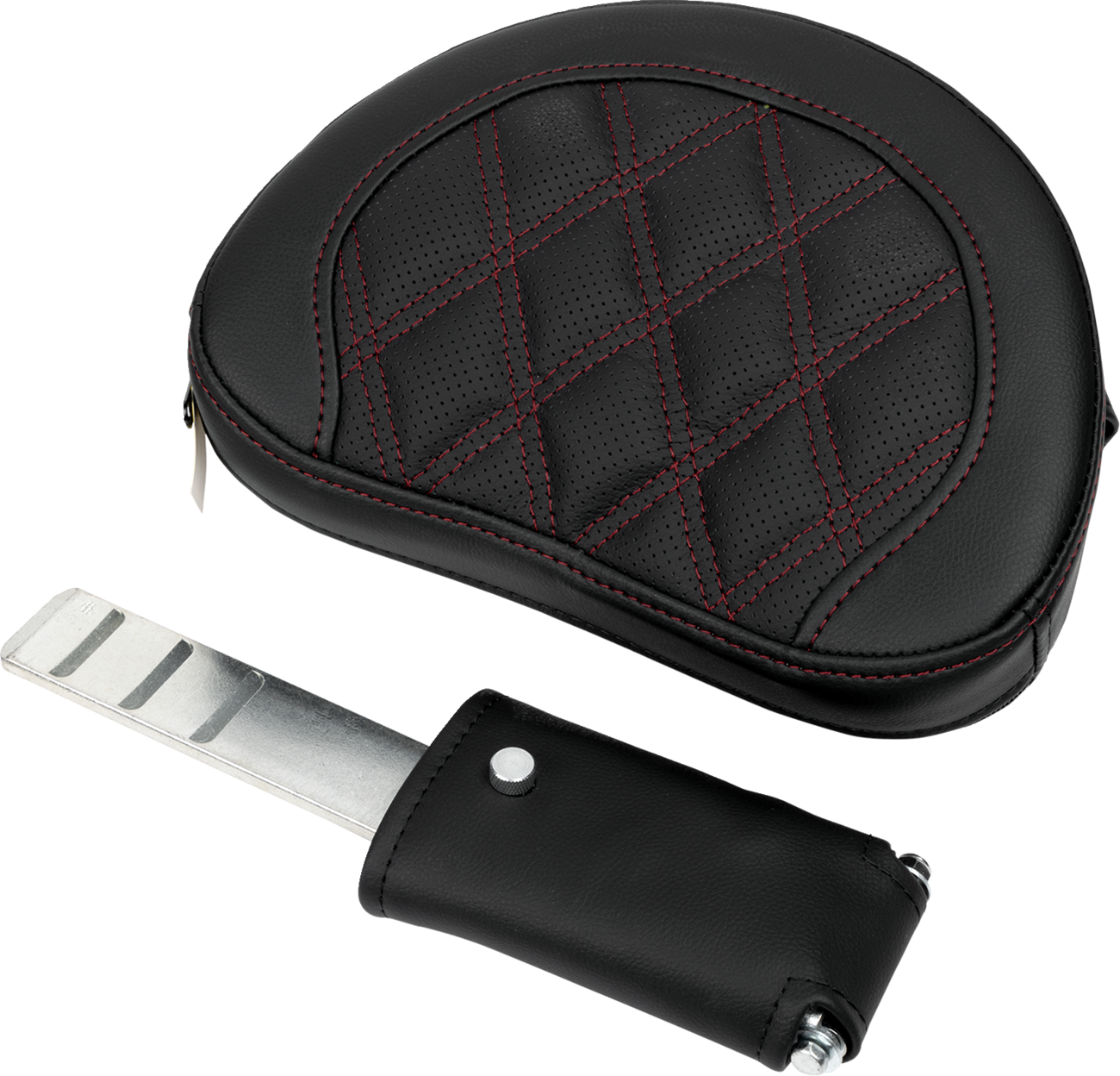 SADDLEMEN Roadsofa™ Extended Reach Seat - Lattice Stitch - Wine Berry Stitch - with Backrest - FL '08-'24 808-07B-184B8 — image 2