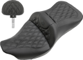 SADDLEMEN Extended Reach Roadsofa™ Seat - Lattice Stitched - Backrest - FL '08-'24 808-07B-184BR — image 1