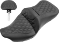 SADDLEMEN Extended Reach Roadsofa™ Seat - Lattice Stitched - Backrest - Heated - FL '08-'24 808-07B-184BRHC — image 1