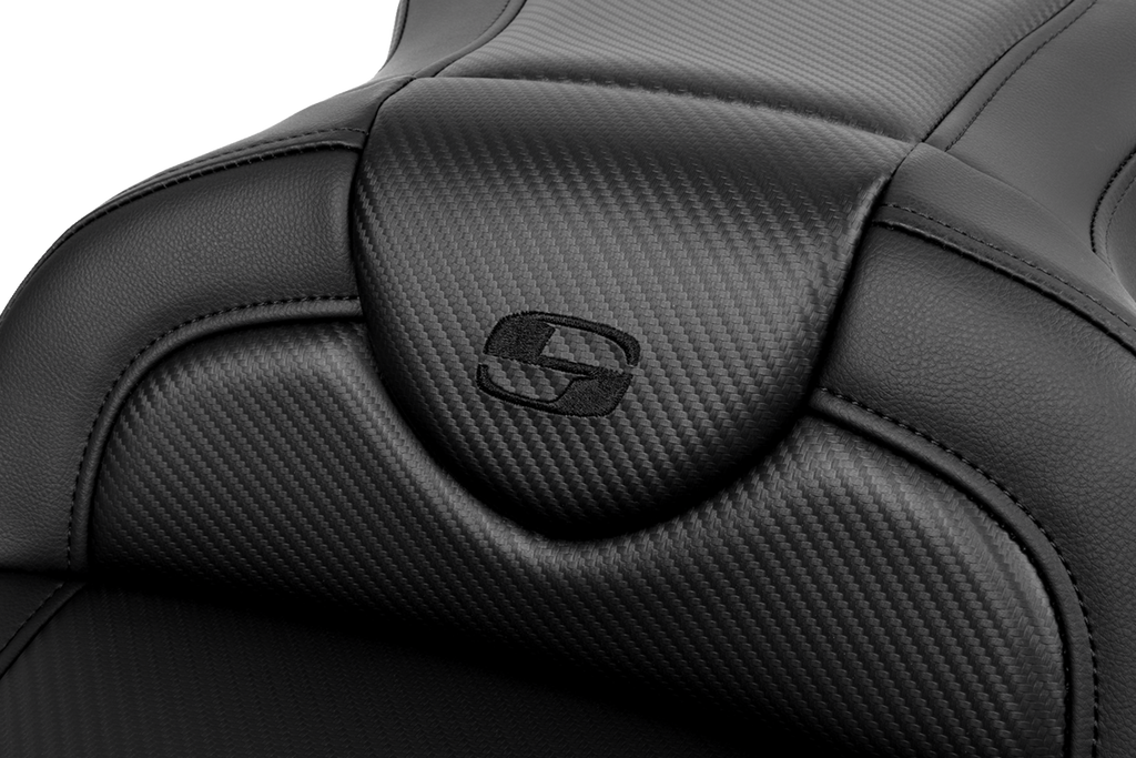 SADDLEMEN Roadsofa™ Seat - without Backrest - Carbon Fiber - Black Stitch - 'FL '08-'19 808-07B-18500 — image 3