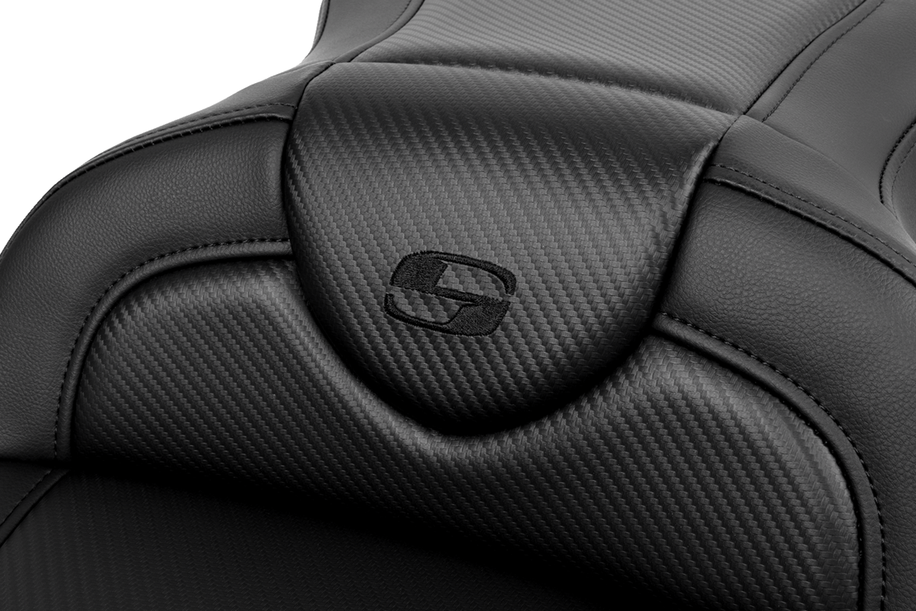 SADDLEMEN Roadsofa™ Seat - without Backrest - Carbon Fiber - Black Stitch - 'FL '08-'19 808-07B-18500 — image 3