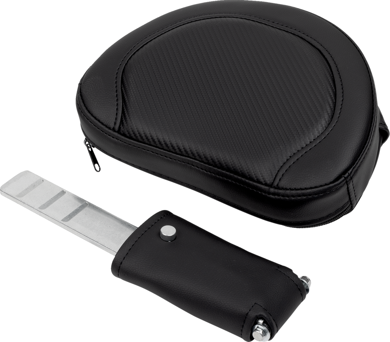 SADDLEMEN Roadsofa™ Seat - with Backrest - Carbon Fiber - Black Stitch - FL '08-'19 808-07B-185B0 — image 4
