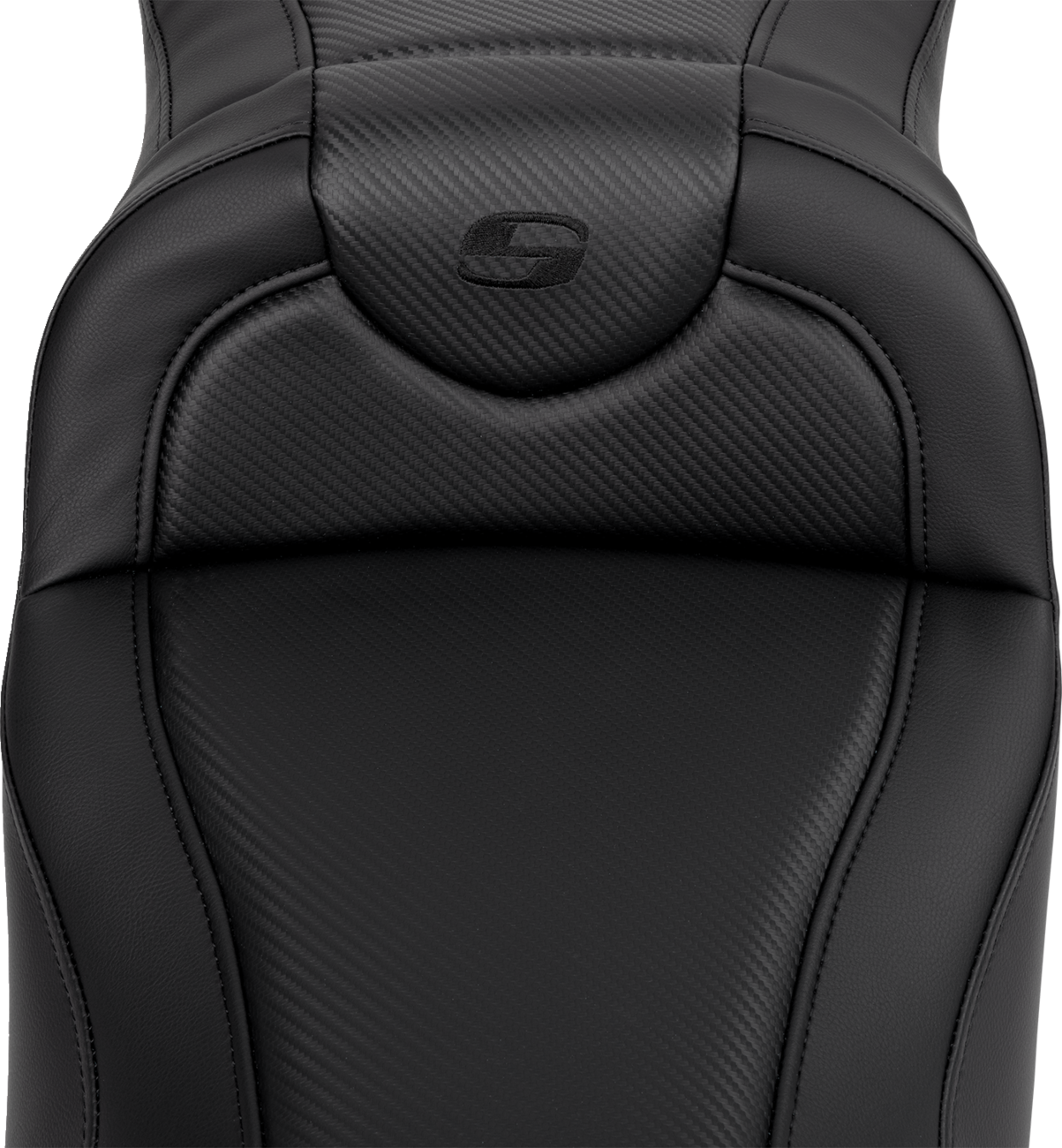 SADDLEMEN Roadsofa™ Extended Reach Seat - Carbon Fiber - Black Stitch - without Backrest - FL '08-'24 808-07B-18600 — image 2