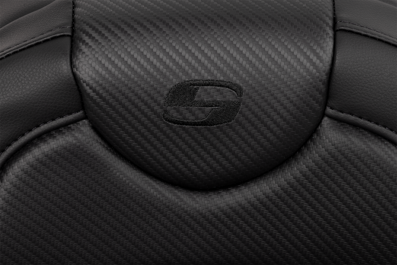 SADDLEMEN Roadsofa™ Extended Reach Seat - Carbon Fiber - Black Stitch - without Backrest - FL '08-'24 808-07B-18600 — image 3