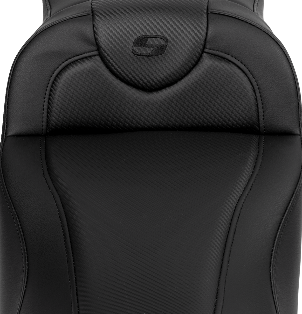 SADDLEMEN Roadsofa™ Extended Reach Seat - Carbon Fiber - Black Stitch - Backrest - FL '08-'24 808-07B-186B0 — image 4