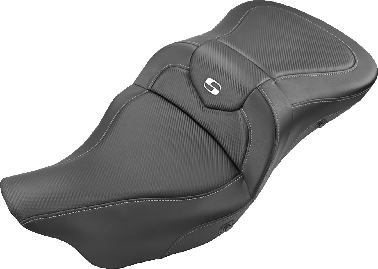 SADDLEMEN Extended Reach Roadsofa™ Seat - Carbon Fiber - without Backrest - Heated - FL '08-'24 808-07B-186HCT — image 1
