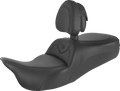 SADDLEMEN Roadsofa™ Seat - with Backrest - Black/Black Stitch - FLH/FLT '08-'24 808-07B-187BR — image 1