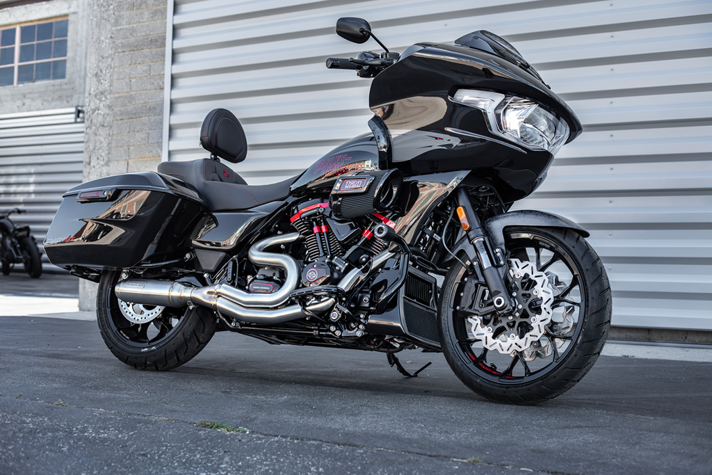 SADDLEMEN RoadSofa™ Seat - Honeycomb - Red Stitch - with Backrest - FLH/FLT '08-'23 808-07B-189B4 — image 6