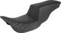 SADDLEMEN Tour Step-Up Seat - Front Lattice Stitch - Black - FL '08-'24 808-07B-192 — image 1