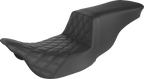SADDLEMEN Tour Step-Up Seat - Front Lattice Stitch - Black - FL '08-'24 808-07B-192 — image 1