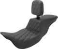 SADDLEMEN Tour Step-Up Seat - Rider Backrest - Rider Lattice Stitch - FL '08-'24 808-07B-192BR — image 1
