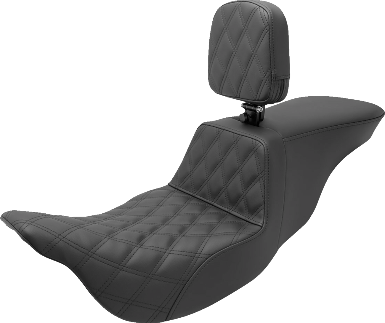 SADDLEMEN Tour Step-Up Seat - Rider Backrest - Rider Lattice Stitch - FL '08-'24 808-07B-192BR — image 1