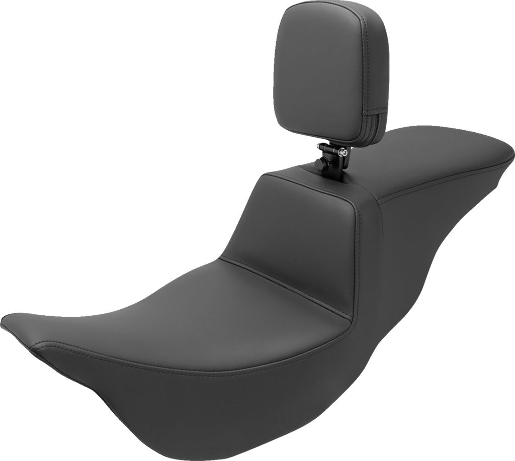 SADDLEMEN Tour Step-Up Seat - Rider Backrest - Plain - FL '08-'24 808-07B-194BR — image 1